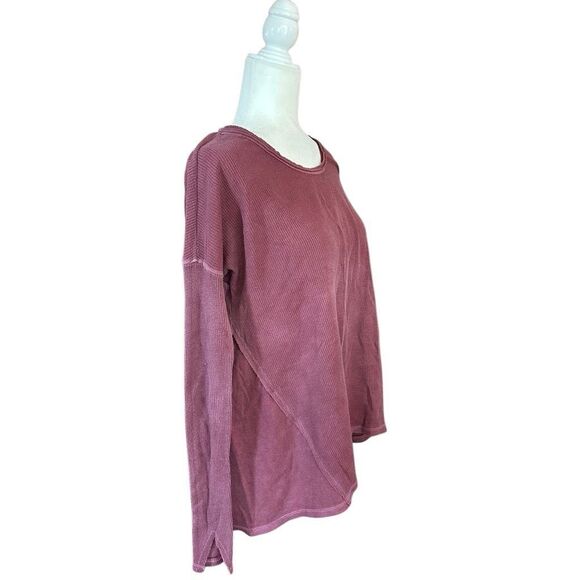 Ecote Thermal Knit Long Sleeve Top – Dusty Rose, Size M - Picture 1 of 7